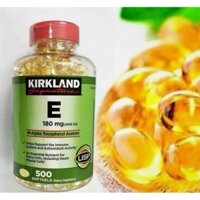 [PHARMATH]Viên Uống Bổ Sung Vitamin E Kirkland 180mg 500v-USA