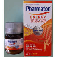 Pharmaton Energy, Essential, Vitamin, nhân Sâm (hộp 30 viên), bổ sung Nhân Sâm G115, Vitamin tổng hợp và khoáng chất