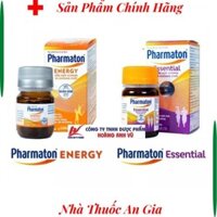 PHARMATON ENERGY & PHARMATON ESSENTIAL LỌ 30 VIÊN Nhập Khẩu Châu âu h b