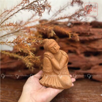 Phật an nhiên gốm chăm ninh thuận gốm bàu trúc thủ công cỡ 12cm