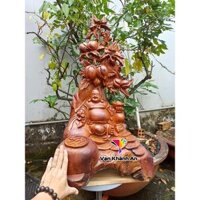 Phật Di Lặc Ngồi Gốc Đào - Quà Tặng Gỗ Mỹ Nghệ - Quà Tặng Đối Tác Doanh Nghiệp - Trang trí Nhà Cửa