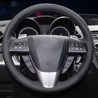 Phát hành mới Vỏ bọc vô lăng ô tô bằng da nhân tạo màu đen cho Mazda 3 Mazda CX7 2011 2012 2013