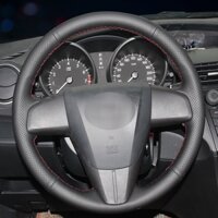 Phát hành mới Vỏ bọc vô lăng ô tô bằng da nhân tạo màu đen cho Mazda 3 Mazda CX7 2011-2013