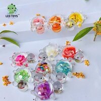 [Phát sáng] Rùa 10 màu kim tuyến dạ quang phát sáng lung linh  Leo Toys