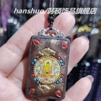 Phát sóng trực tiếp Nepal Cây Mun Tây Tạng Thangka Bùa Vàng Thần Tài Sư Phật Nam Nữ Mặt Dây Chuyền Vòng Cổ Phụ Kiện20250403