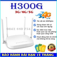 Phát wifi từ sim 4G, bộ phát wifi từ sim 4G CPE H300 G - 4 ăngten, tản nhiệt cực tốt