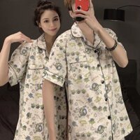 [Phell] Buzz Lightyear Bé Trai Ba Mắt Một Nam Một Nữ Cặp Đôi Bộ Đồ Ngủ Mùa Hè Nữ Hoạt Hình Dễ Thương Quần Short Tay Ngắn Bộ Đồ Gia Đình