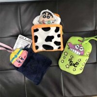 [Phell] Phim hoạt hình Crayon Shin-Chan Tư thế ngủ Mặt ngủ Ví di động Móc khóa co giãn sang trọng Ví đựng tiền xu Hộp đựng thẻ Đồ chơi búp bê Đi chơi văn phòng