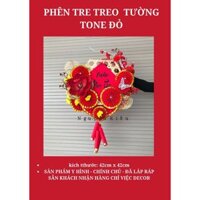 PHÊN TRE TREO TƯỜNG TONE ĐỎ