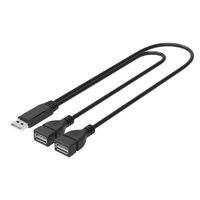 Phép Lạ Chiếu USB 2.0. Một Đến 2 Dual USB Nữ Jack Chia Cổng Hub Dây Cáp Điện