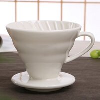 Phểu cafe bằng sứ V60 - Phểu sứ V60 - Phểu lọc cà phê V60 bằng sứ - Phểu pour over V60 - Phểu cafe V60 bằng sứ