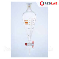 Phễu chiết quả lê BIOHALL khóa nhựa PTFE 50 100 250 500 ml, thủy tinh boro 3.3, vạch trắng, có VAT
