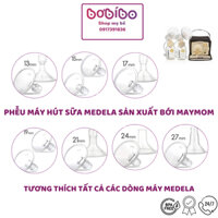 Phễu hút sữa Maymom size 13-15-17-19-21-24-27mm dùng cho máy hút sữa Medela, Spectra, Avent, Rozabi, Cimirle, Pigeon