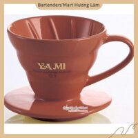 Phễu Lọc Cafe Yami V02 Gợn Sóng Màu Nâu – Coffee Dripper Cup V02