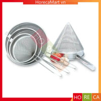 Phễu lược dầu tay cầm inox Ø18/20/24/27/30cm hiệu East, vớt bọt cán inox, phễu lọc cặn dầu ăn