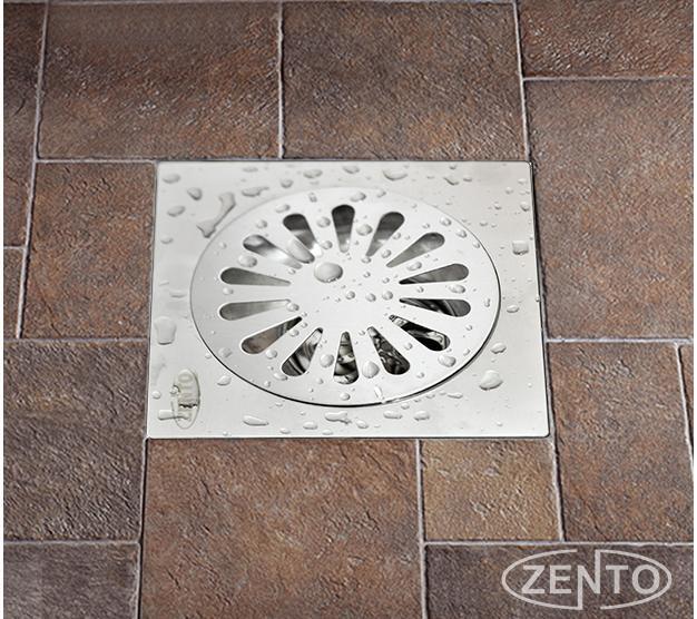 Phễu thoát sàn chống mùi hôi inox Zento TS201-L (20x20)