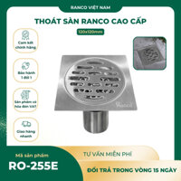 Phễu thoát sàn chống mùi hôi nhà tắm RANCO inox 304 thoát nước phi 60 ống PVC 76mm, 90mm  RO-255E