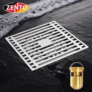 Phễu thoát sàn chống mùi và côn trùng Zento ZT528-1AV (100x100mm)