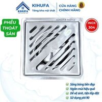 Phễu Thoát Sàn, Hố Ga, Nắp Cống Thoát Nước Nhanh Ngăn Côn Trùng Ngăn Mùi Hiệu Quả Cao Inox Cao Cấp PTS-PJ-HG14