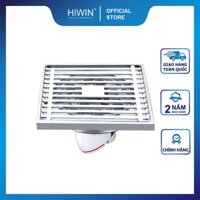 Phễu thoát sàn ngăn mùi hôi thoát nước nhanh đồng mạ crom kích thước 100x100mm HIWIN FD-1451