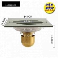 Phễu thu nước sàn chống mùi hôi 15x15cm và các mẫu phễu thu sàn nhà vệ sinh khác