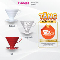 Phễu V60 pha cà phê Hario V60 Coffee Dripper VDR (phễu nhựa, 3 màu)