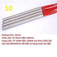 Phi 10  Điện trở một đầu, thanh gia nhiệt