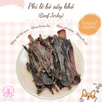 Phi lê bò sấy khô homemade nguyên chất 100% gói 100gr cho chó mèo