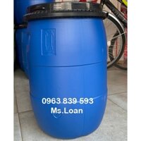 Phi nhựa 50lit đựng thực phẩm an toàn, thùng đựng hóa chất 50lit đai nhựa