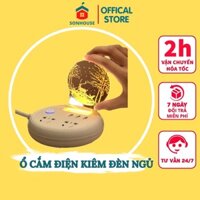 (Phích 2 chấu TCVN) Ổ Cắm Điện Thông Minh Đa Năng Chống Giật, Chịu Tải 2500W, Tích Hợp Cổng USB Sạc - Có Đèn Led