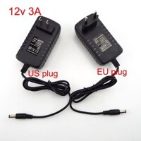 Phích cắm 12V 3A 3000MA AC 100V-240V DC Bộ sạc Bộ chuyển đổi nguồn điện Bộ chuyển đổi sạc tường Biến áp 5.5 cho đèn LED CCTV.Vn