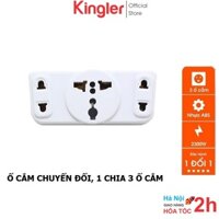 Phích Cắm 2 Chức Năng: Phích Cắm Chia 3, Ổ Cắm Chuyển Đổi Từ 3 Chấu Thành 2 Chấu,Phích Cắm Điện Chuyển Đổi. Kingler 8605