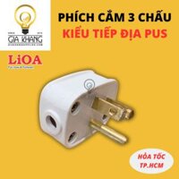 Phích cắm 3 chấu kiểu mỹ (PUS) thay thế phích cắm Chengli, Schneider của LIOA
