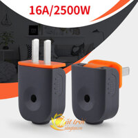 Phích cắm chân dẹt gấp Đen-Cam