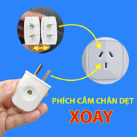 Phích cắm chân dẹt XOAY (màu trắng)