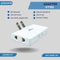 Phích cắm chia 3 ổ không gian hẹp C029 – ABS chống cháy – 2500W