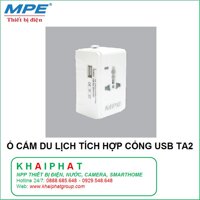 Phích cắm chuyển 3 chấu thành sang 2 chấu Ổ CẮM DU LỊCH TÍCH HỢP CỔNG USB TA2 MPE GIÁ RẺ - KHẢI PHÁT ELECTRIC