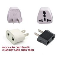 Phích Cắm, Chuyển Đổi Chân Dẹt Sang Chân Tròn, Đầu Chuyển Đổi Phích Điện Nhỏ Gọn, Tiện Dụng. TakyShop 8601