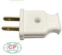 Phích cắm điện LIOA, 2 chân, 2 chấu, chân dẹt [EU2D]