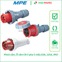 Phích cắm đực ổ cắm cái 3 pha 5 chấu 16A 32A IP67 công nghiệp MPN-0352 MPN-045K MPN-2352 MPN-2452 MPE - Khải Phước