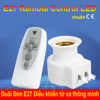 phích cắm Đuôi đèn chân xoáy E27 Bật Tắt điều khiển từ xa có Remote LK201