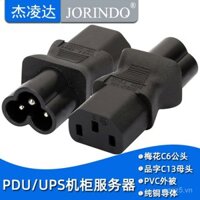 Phích cắm IEC320-C13 đến C6, đầu tròn hình hoa mận, phích cắm điện Mickey Mouse