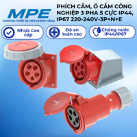 Phích cắm, ổ cắm công nghiệp 3 pha 5 cực IP44, IP67 MPE 220-240V-3P+N+E Seri MPN2