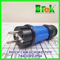 Phích cắm Schuko 7370 16A/230VAC- màu xanh-IP44