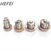 Phích cắm thoát dầu HEFEI, M12 M16 M18 M20 Chảo dầu, Vít với thép không gỉ Neodymium có đệm đồng Bu lông đai ốc thoát nước bể phốt cho Hyundai