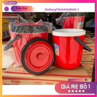 Phích đá tròn 15l nhựa Việt Nhật (thùng đựng đá tròn việt nhật 15 lít) - Hàng chất lượng, giá siêu rẻ