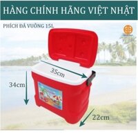 Phích Đá Vuông 15L Nhựa Việt Nhật - Thùng đá giữ nhiệt HÀNG CAO CẤP