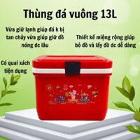 Phích đá vuông giữ nhiệt 13L Việt Nhật Mẫu Mới, Thùng đựng đá giữ nhiệt lạnh lên tới 24 tiếng  tiện ích