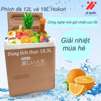 Phích Đựng Đá Vuông 12L, 18L Hokori Giữ Nhiệt Siêu Lâu Bản Giới Hạn Nhựa Việt Nhật Cao Cấp, Thùng Đá Vuông Màu - GDLQ