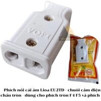 Phích nối cái âm Lioa EU2TD - chuôi cắm điện 2 chấu tròn                         &nbsp(&nbspdùng cho phích tròn F4 F5 và phích dẹt&nbsp)